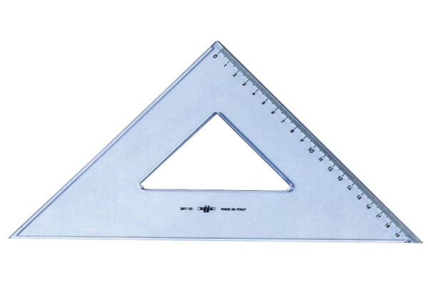 Squadra ARDA Linea Uni plastica termoresistente fumé ottico trasparente 45° cm 35 - 28735SS