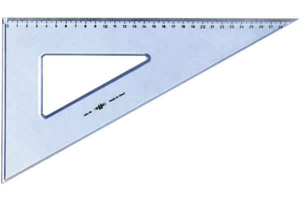 Squadra ARDA Linea Uni plastica termoresistente fumé ottico trasparente 60° cm 35 - 28835SS