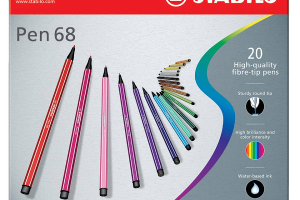 Pennarelli Stabilo Pen 68 1 mm scatola di metallo assortiti Conf. 20 pezzi - 6820-6