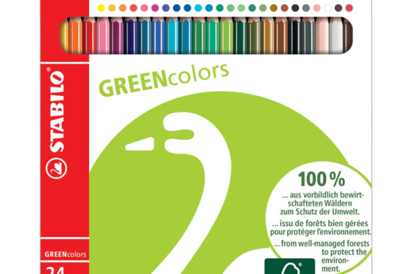 Matite colorate GREENcolors astuccio in cartone Stabilo 24 colori assortiti 6019/2-24