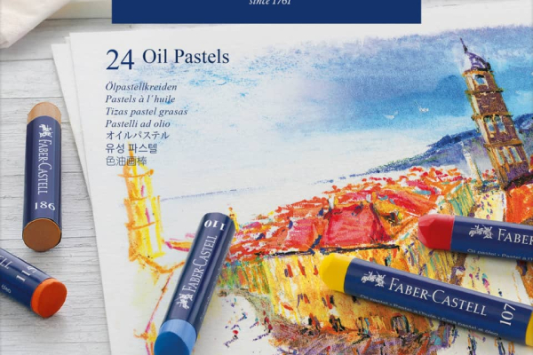 Pastelli a olio Faber-Castell Oil Pastels Creative Studio assortiti astuccio di cartone da 24 - 127024