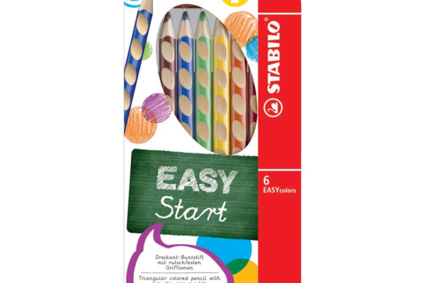 Matite colorate Stabilo EASYcolors per mancini assortiti astuccio da 6 - 331/6