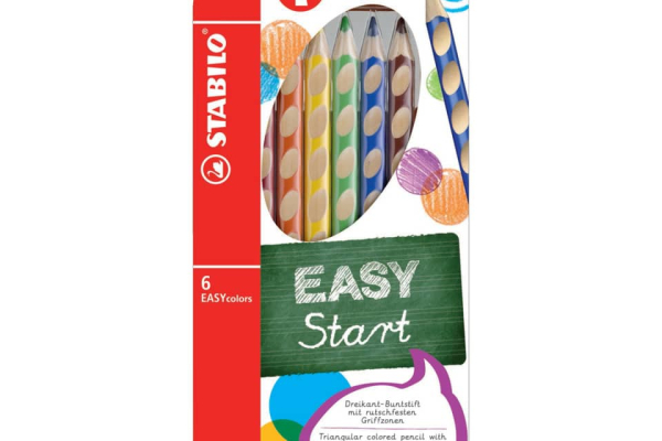 Matite colorate Stabilo EASYcolors per destrorsi assortiti astuccio da 6 - 332/6