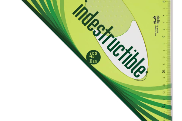 Squadra ARDA Linea Elastika plastica flessibile verde trasparente 45° cm 30 EL4530