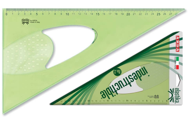 Squadra ARDA Linea Elastika plastica flessibile verde trasparente 60° cm 30 EL6030
