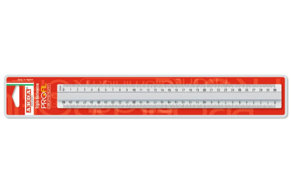 Triplo decimetro ARDA Linea Profil alluminio 30 cm 18430
