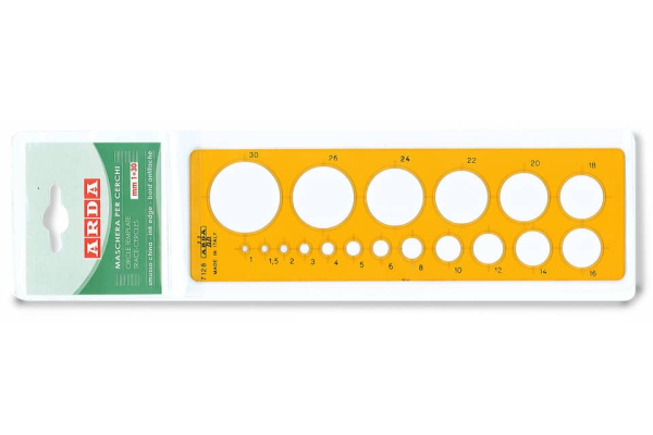 Maschera per cerchi ARDA con smusso mm 1-30 polistirolo arancio bordo tirachina 7128