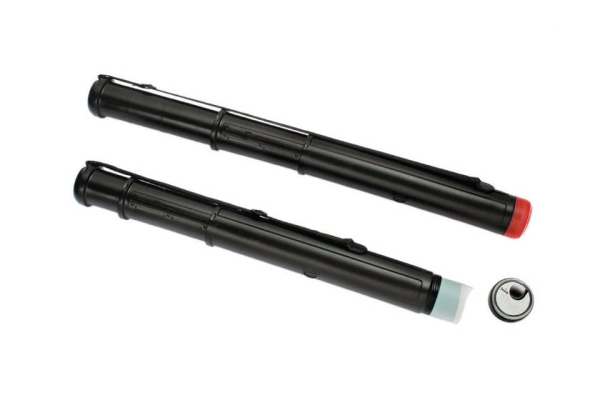 Tubo porta disegni Ø 80 mm TECNOSTYL estensibile a 3 moduli 50-110 cm nero EXT/1