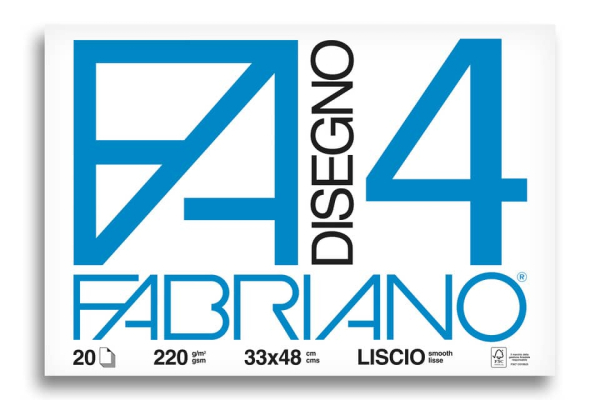 Album da disegno Fabriano F4 220 g/m² 33x48 cm 20 ff. lisci 05200797