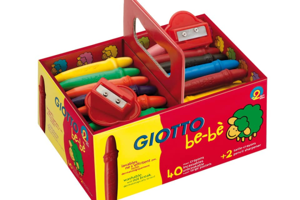 Superpastelloni a cera GIOTTO be-bè assortiti Schoolpack da 40 + 2 temperini - 462700