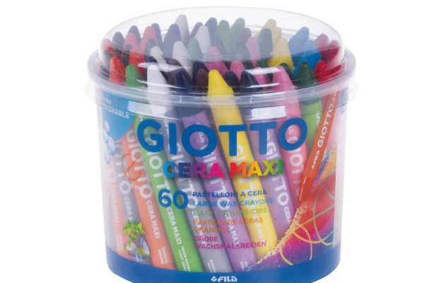 Pastelli a cera GIOTTO Maxi assortiti  barattolo da 60 - 519200