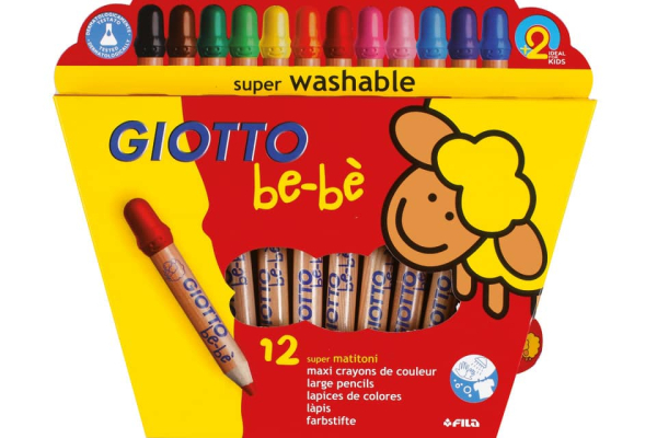 Supermatitoni colorati GIOTTO be-bè mina grande 7 mm assortiti astuccio appendibile da 12 - 466500