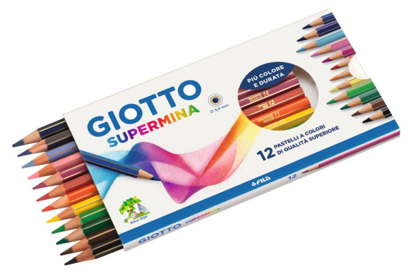 Matite colorate GIOTTO Supermina assortiti astuccio da 12 - 23570000