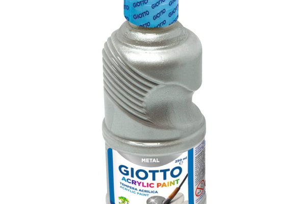 Tempere a base acrilica GIOTTO Acrylic Paint flacone 250 ml argento 53390000