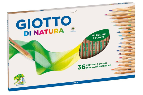 Matite colorate GIOTTO di Natura assortiti astuccio da 36 - 240800