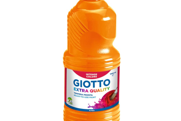 Tempera a base d'acqua GIOTTO Extra Quality flacone 1 lt arancione 53340500