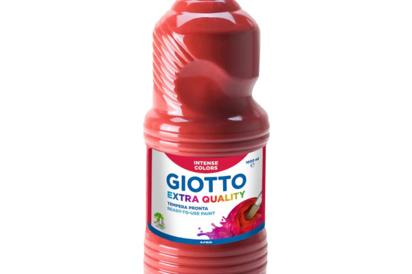 Tempera a base d'acqua GIOTTO Extra Quality flacone 1 lt rosso scarlatto 533408