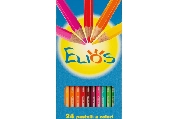 Matite colorate FILA Elios assortiti astuccio da 12 + temperino F274100
