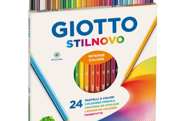 Matite colorate GIOTTO Stilnovo astuccio appendibile da 24 - 25660000