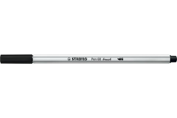 Pennarello Stabilo Pen 68 brush - punta a pennello - M 1 mm nero 568/46
