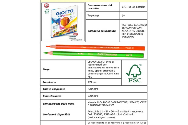 Matita colorata GIOTTO Supermina oro  23904900