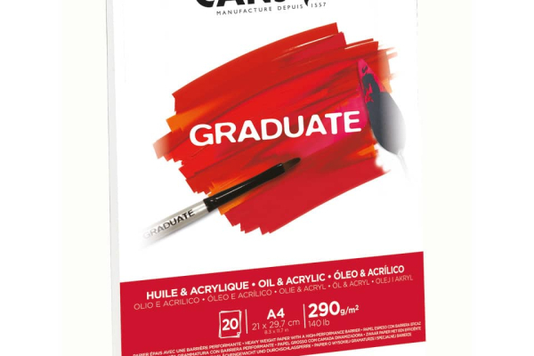 Blocco da disegno Canson per olio e acrilico bianco 290 g/m² A4 - 10 fogli C400110380