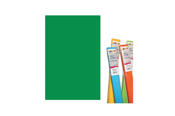 Rotolo di Carta crespa - 50x250 cm - 40 g/m² Deco verde medio 10713/17