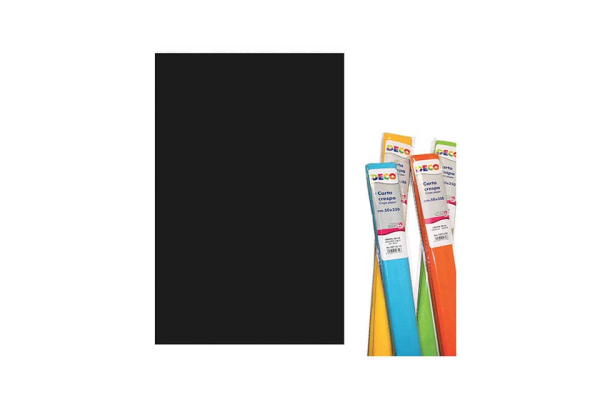 Rotolo di Carta crespa - 50x250 cm - 40 g/m² Deco nero 10713/20
