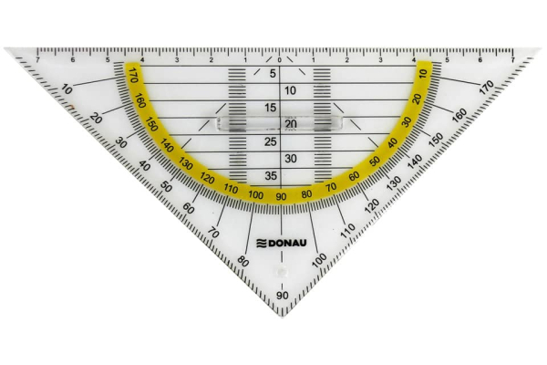 Squadra con goniometro Donau con impugnatura 16 cm 4210002-00