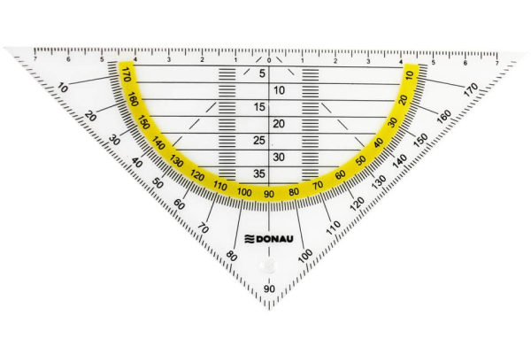 Squadra con goniometro Donau senza impugnatura 16 cm 4210001-00