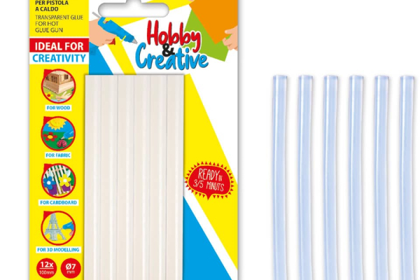 Colla a Caldo Mitama trasparente - flacone 7x100 mm - conf. 12 pezzi 62843