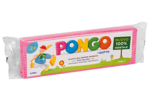 Panetto di plastilina vegetale modellabile 350 g Pongo rosa F603509