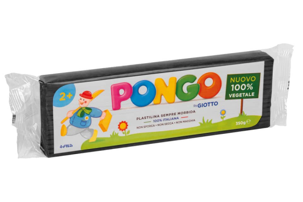Panetto di plastilina vegetale modellabile 350 g Pongo nero F603505