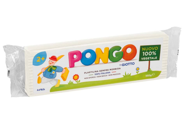 Panetto di plastilina vegetale modellabile 350 g Pongo bianco F603507
