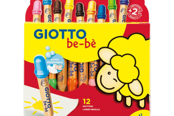 Matitoni in colori assortiti + appuntamatitone - conf. 12 pezzi Giotto Bebè assortiti - F477700