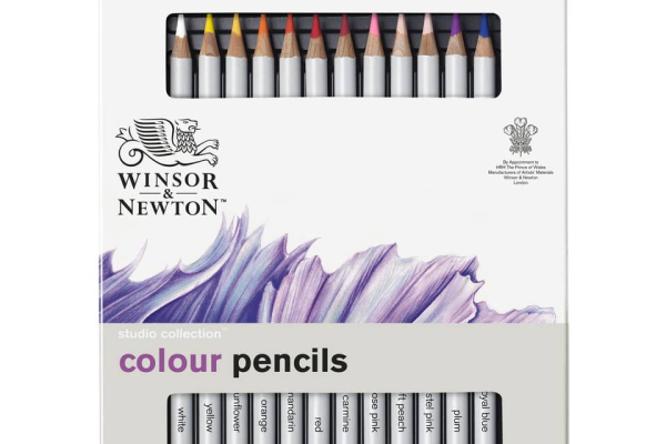 Scatola in metallo 24 matite colorate - diametro mina 3,7 mm Winsor&Newton colori assortiti - 0490013