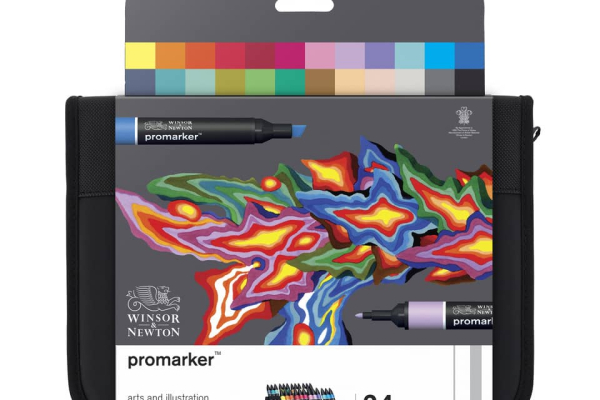 Set 24 pennarelli Winsor&Newton Promarker Art&illustration colori assortiti + blender - 0290078