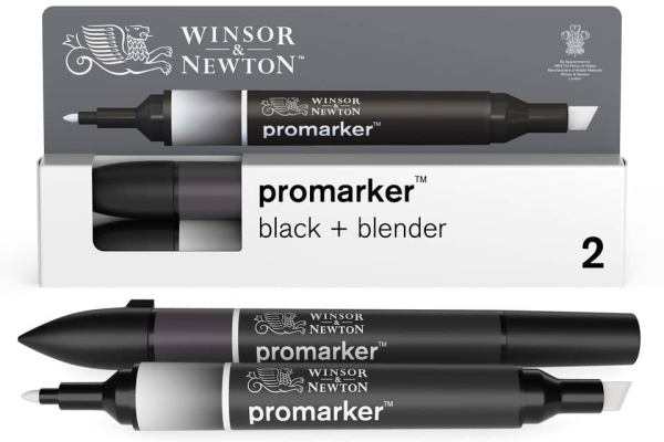 Set pennarello Promarker nero + pennarello blender Winsor&Newton 0290148