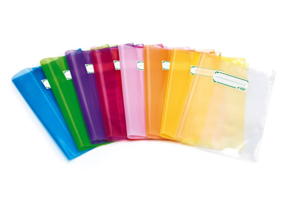 Copriquaderno CMAXI A4 eco-polietilene Colibrì 130 my trasparente rosso 400174464